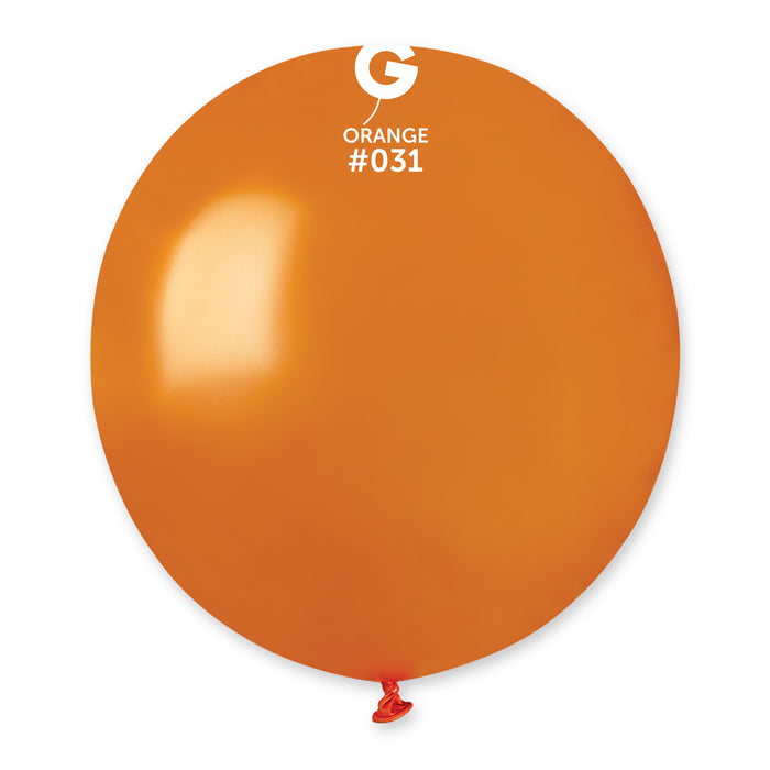 19" Latex Balloon - #031 Metallic Orange - 25pcs