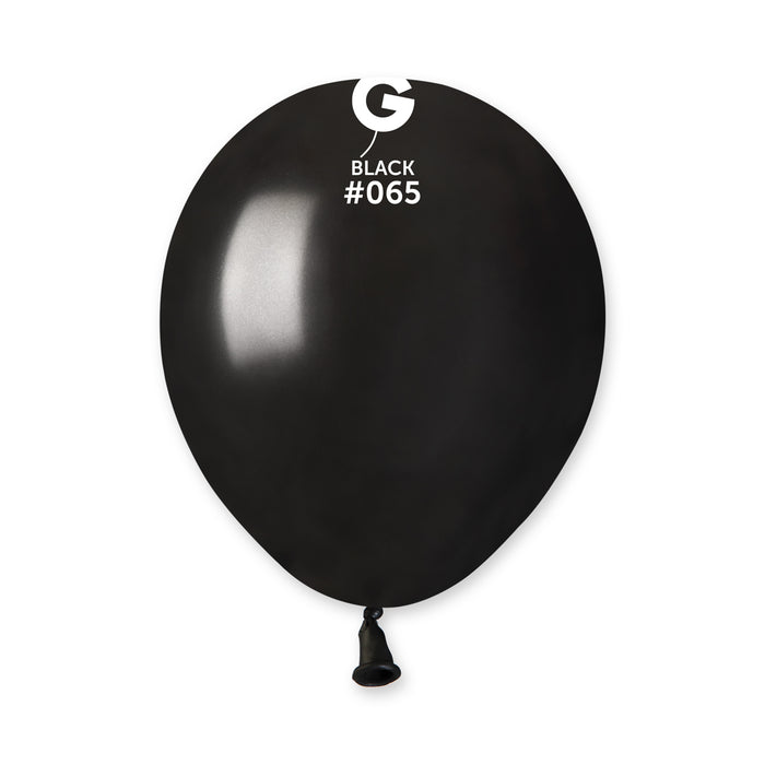 5" Latex Balloon - #065 Metallic Black - 100pcs