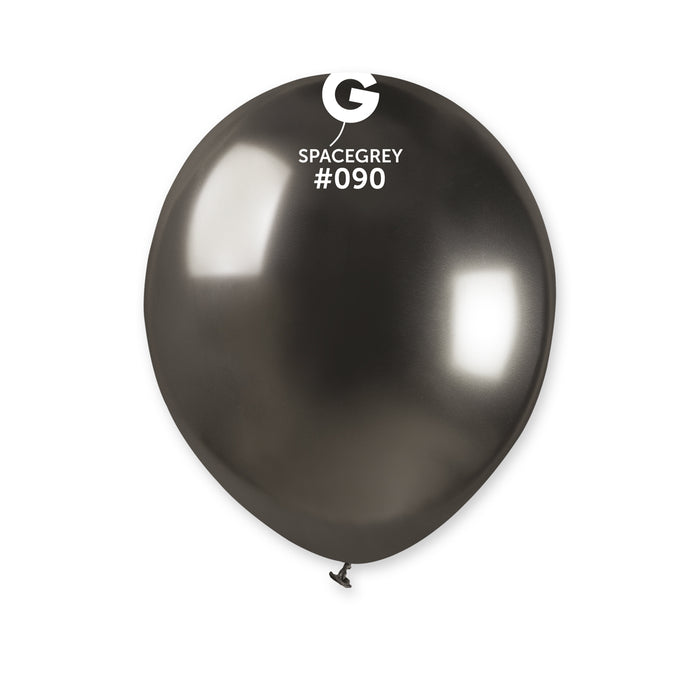 5" Latex Balloon - #090 Shiny Space Grey - 50pcs
