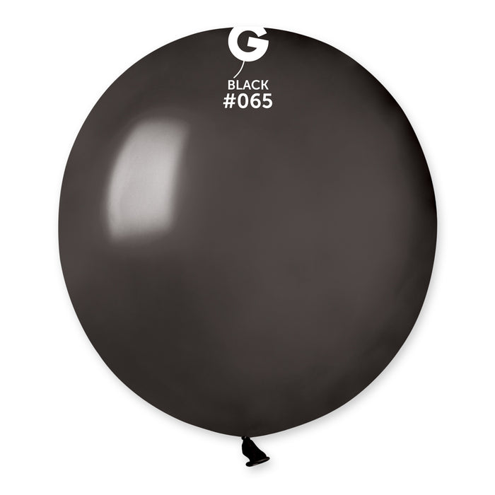 19" Latex Balloon - #065 Metallic Black - 25pcs