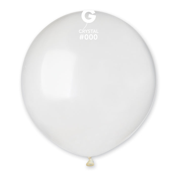 19" Latex Balloon - #000 Crystal Clear - 25pcs