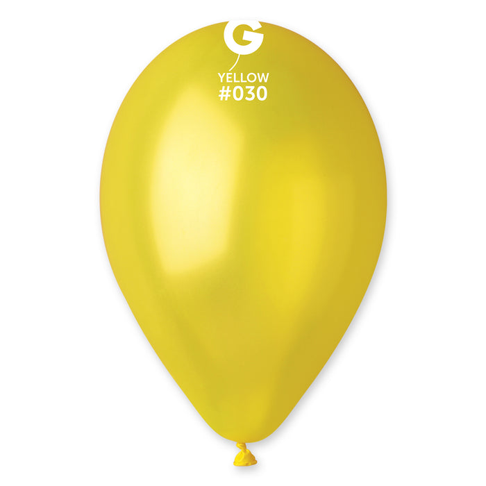 12" Latex Balloon - #030 Metallic Yellow - 50pcs