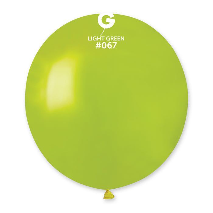 19" Latex Balloon - #067 Metallic Light Green - 25pcs
