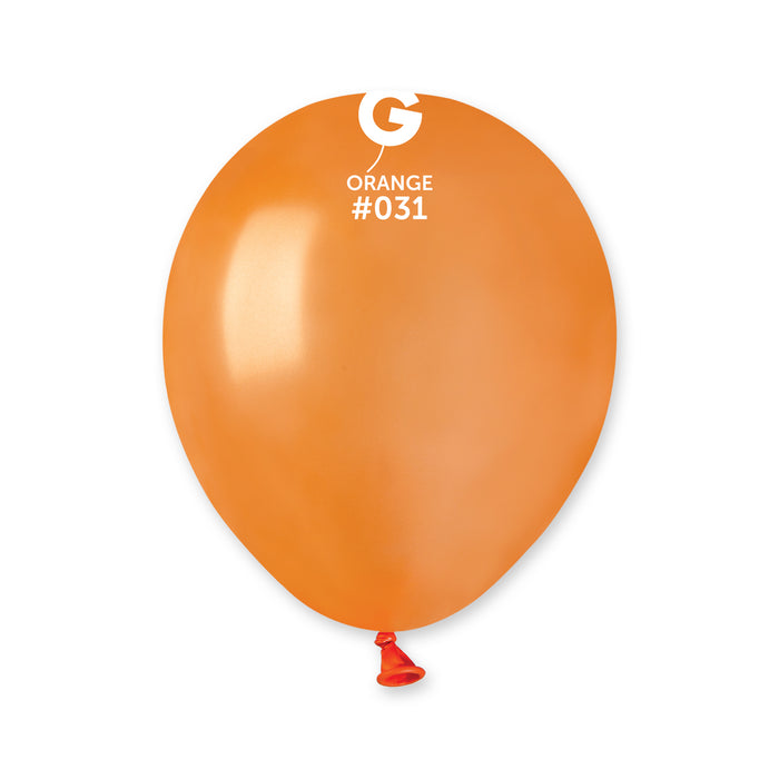 5" Latex Balloon - #031 Metallic Orange - 100pcs