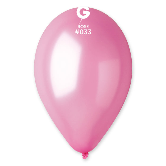 12" Latex Balloon - #033 Metallic Rose - 50pcs