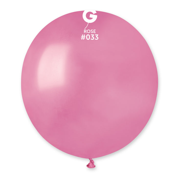 19" Latex Balloon - #033 Metallic Rose - 25pcs
