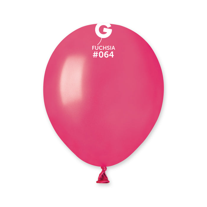 5" Latex Balloon - #064 Metallic Fuchsia - 100pcs