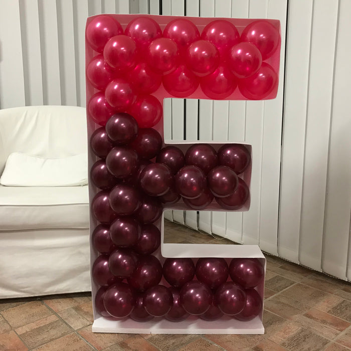 Letter E | Balloon Mosaic Frame| 39.37in x 22.33.5in