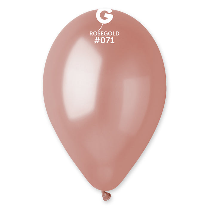 12" Latex Balloon - #071 Metallic Rose Gold - 50pcs