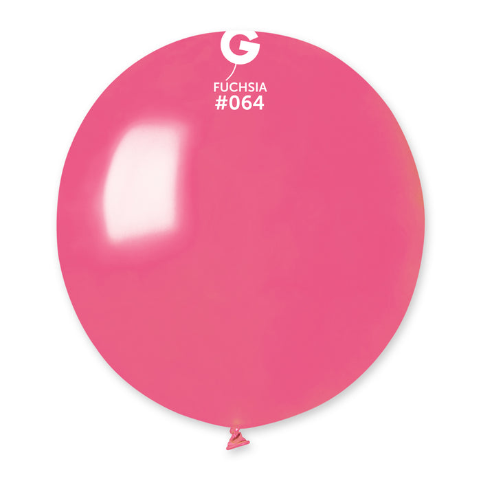 19" Latex Balloon - #064 Metallic Fuchsia - 25pcs