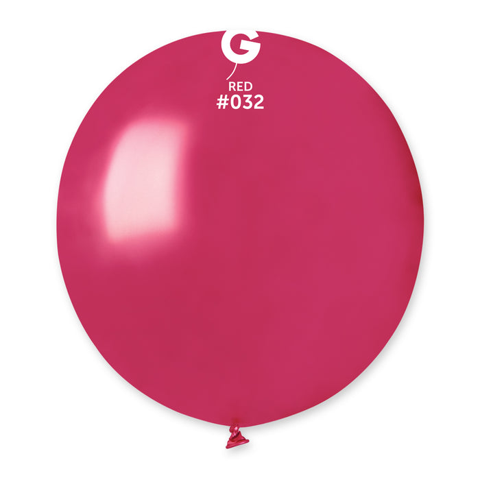 19" Latex Balloon - #032 Metallic Berry Red - 25pcs