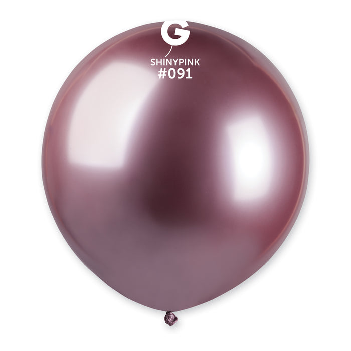 19" Latex Balloon - #091 Shiny Pink - 25pcs