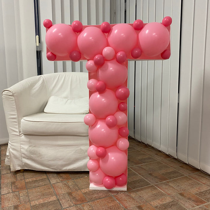 Letter T | Balloon Mosaic Frame| 39.37in x 29.13in
