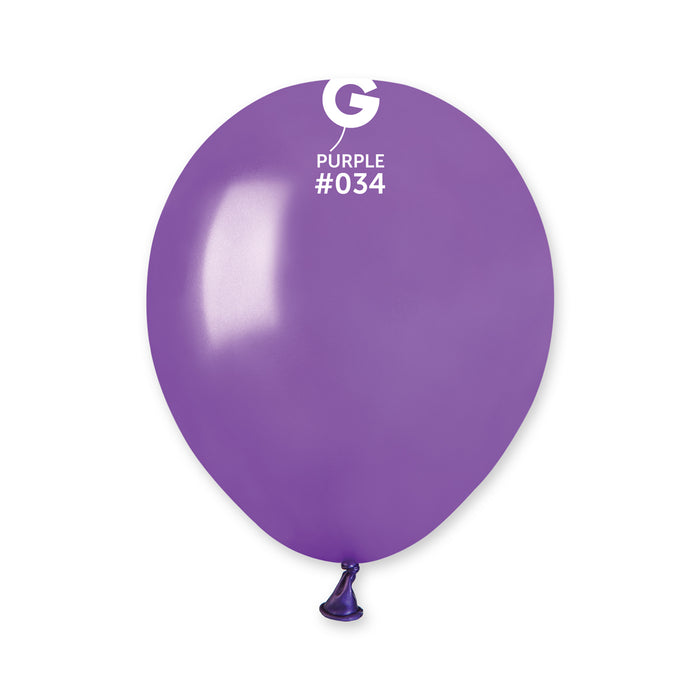 5" Latex Balloon - #034 Metallic Purple - 100pcs