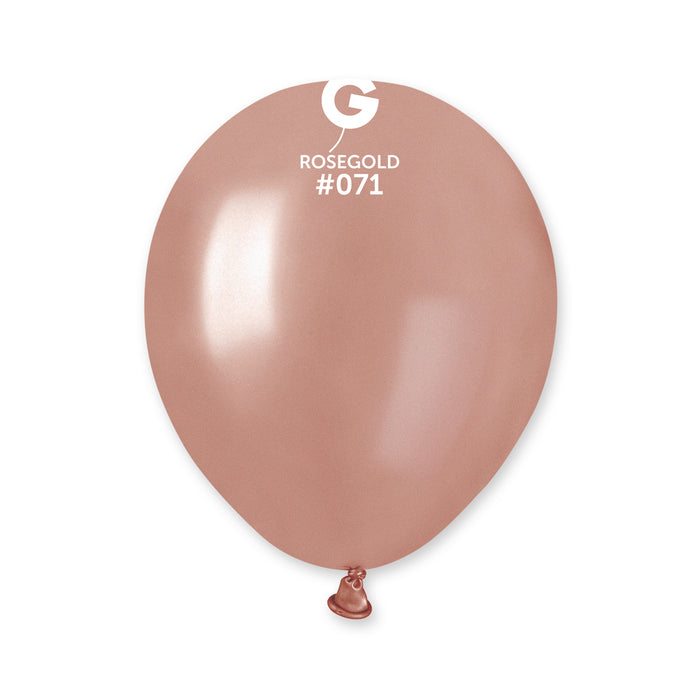 5" Latex Balloon - #071 Metallic Rose Gold - 100pcs