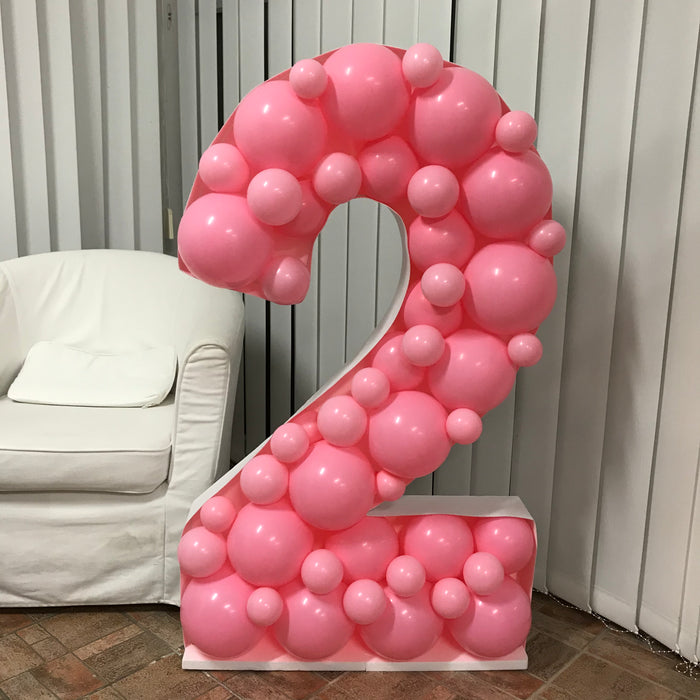 Number 2 (Two) | Balloon Mosaic Frame| 47.25in x 28.75in