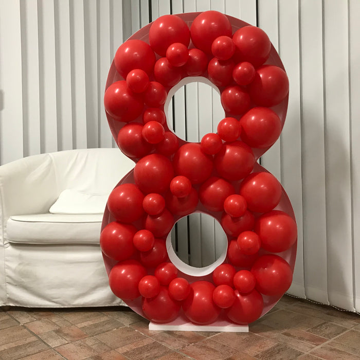 Number 8 (Eight) | Balloon Mosaic Frame| 47.25in x 30in