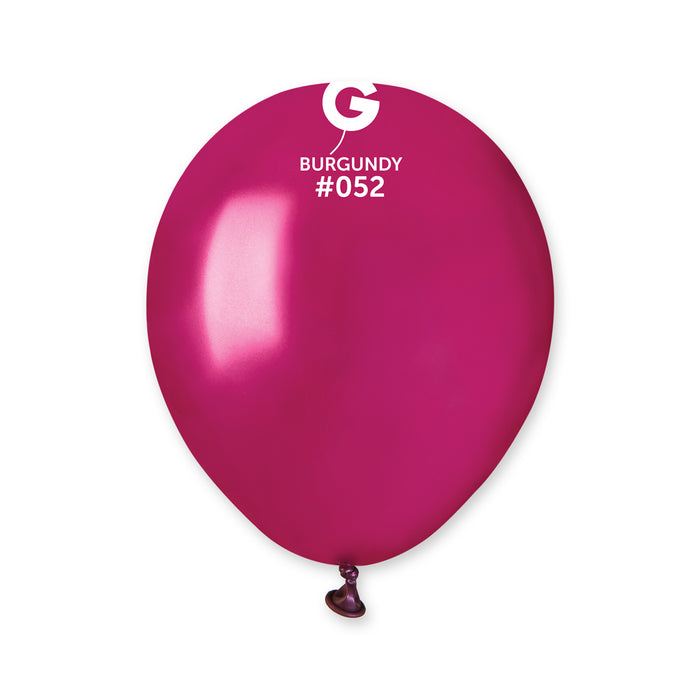 5" Latex Balloon - #052 Metallic Burgundy - 100pcs