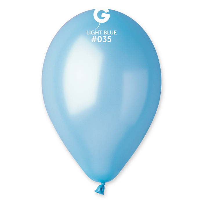 12" Latex Balloon - #035 Metallic Light Blue - 50pcs