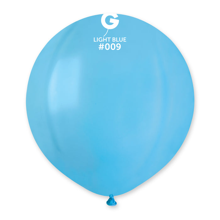 19" Latex Balloon - #009 Light Blue - 25pcs