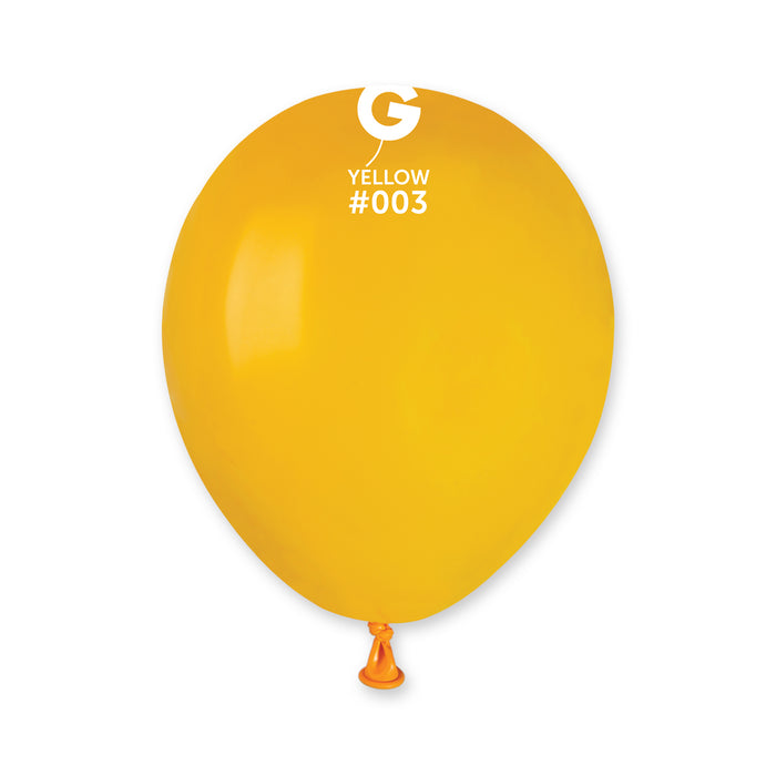 5" Latex Balloon - #003 Yellow - 100pcs