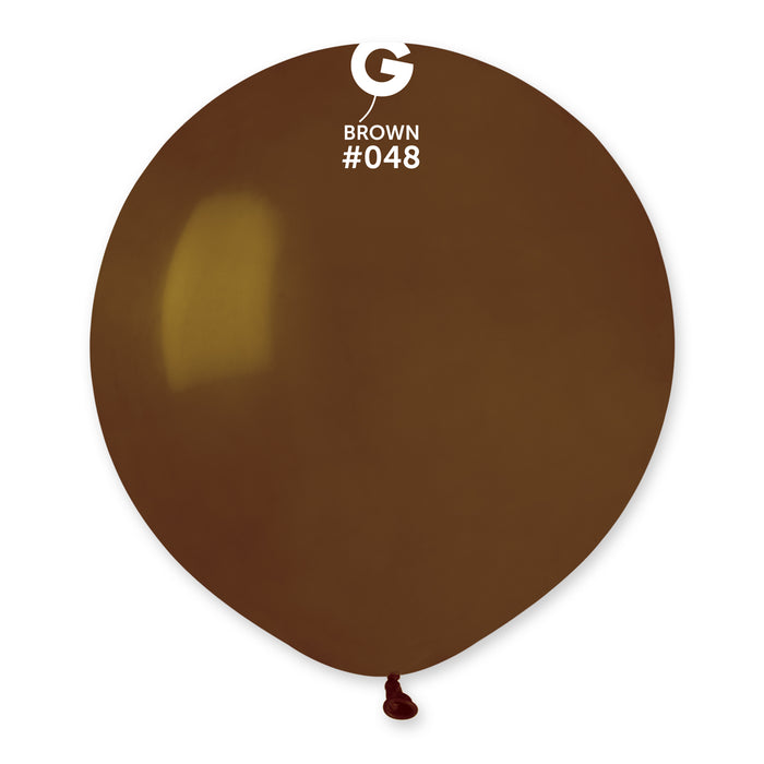 19" Latex Balloon - #048 Brown - 25pcs