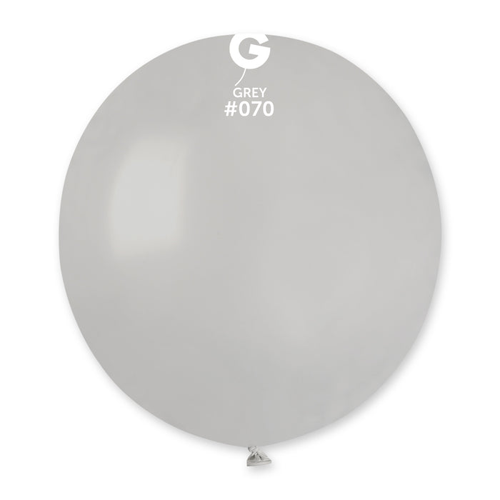 19" Latex Balloon - #070 Grey - 25pcs