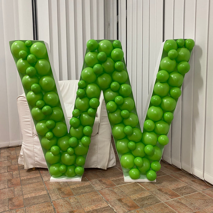 Letter W | Balloon Mosaic Frame|  39.37in x 50.75in