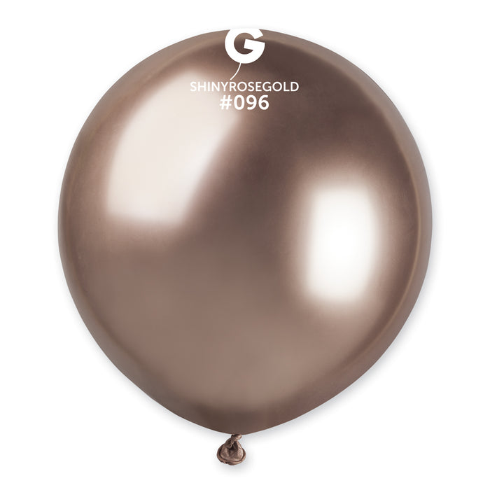 19" Latex Balloon - #096 Shiny Rose Gold - 25pcs