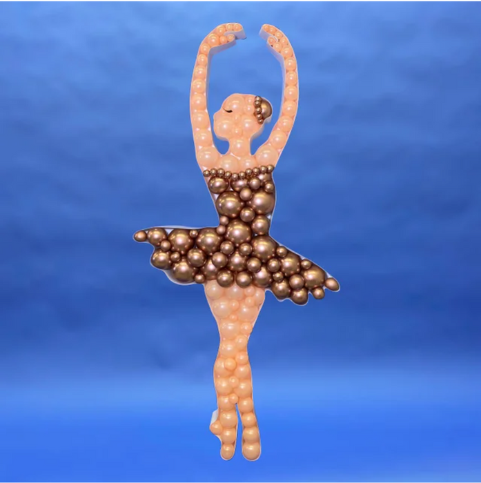 Ballerina Shape | Balloon Mosaic Frame | 71in x 33in