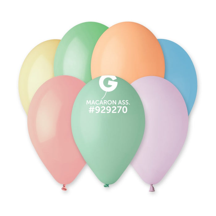 12" Latex Balloon - Macaron Assorted - 50pcs