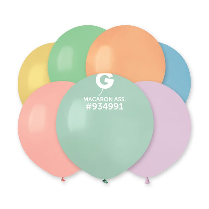 19" Latex Balloon - Macaron Assorted - 25pcs