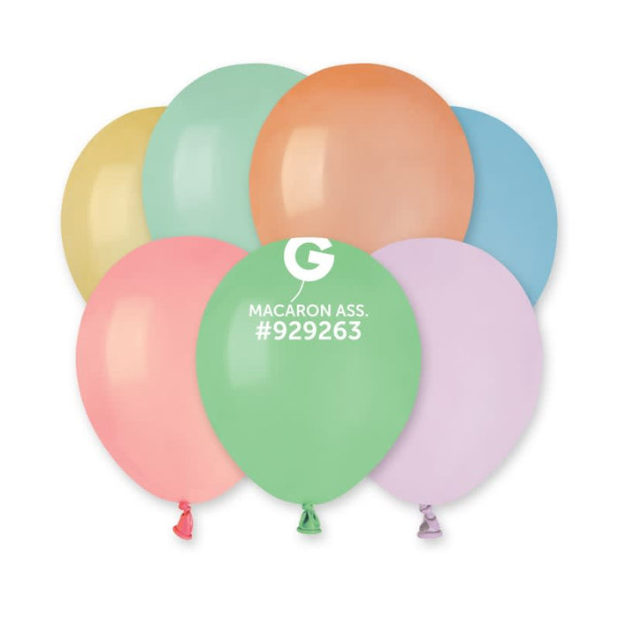 5" Latex Balloon - Macaron Assorted - 100pcs